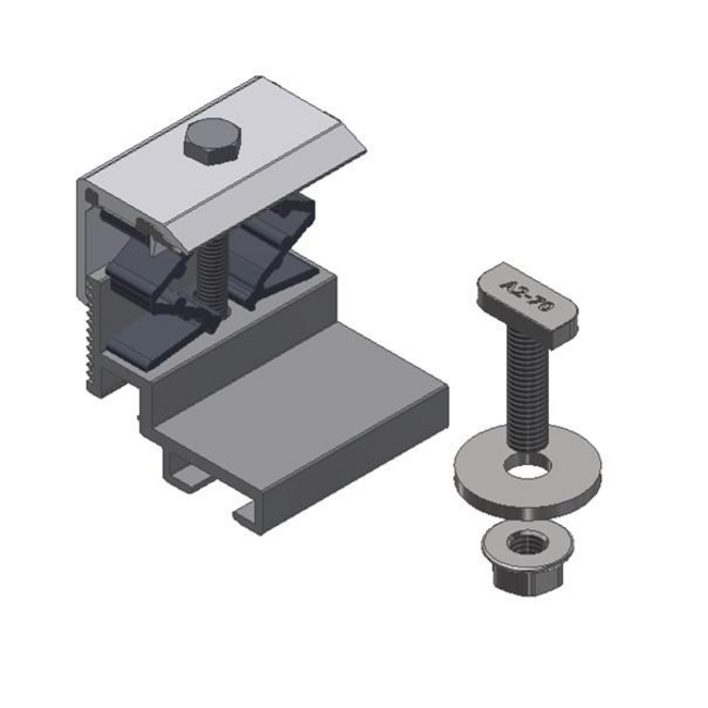 Van der Valk | ValkPro+ | Alu. Clamp for power optimizer/micro inverter - Van Der Valk