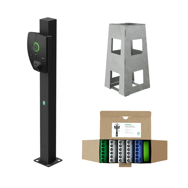 Onepole | Mounting Pole | For 1x Zaptec Pro - Zaptec