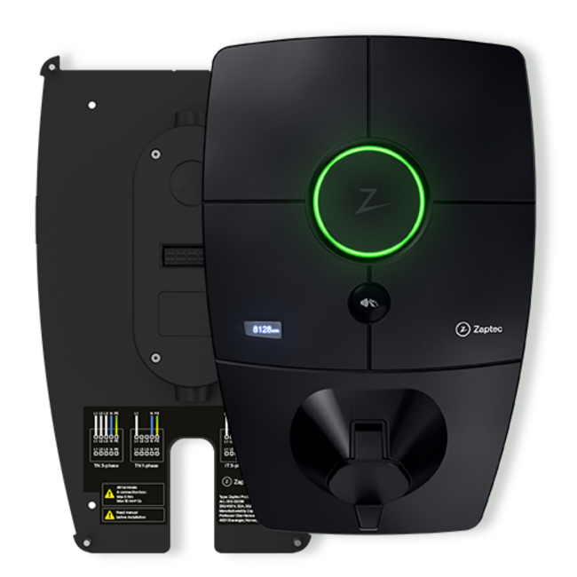 Zaptec | Pro | EV Charger + Backplate | 22 kW - Zaptec